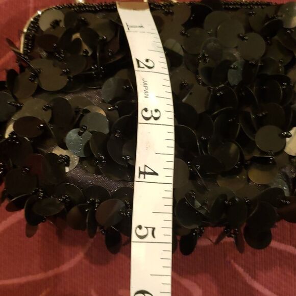Bijoux Terner Black Sequin Designer Evening Purse - Picture 9 of 9